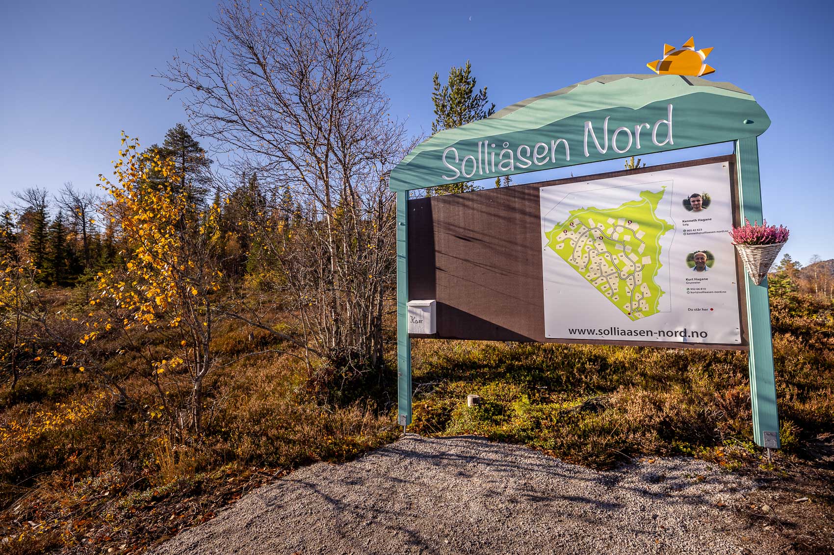 Hyttetomter i Birtedalen i Fyresdal kommune på Høsten